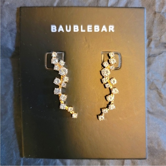 Baublebar Earrings faux diamond and gold - Picture 2 of 2